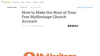 
                            6. Making the Most of Your Free MyHeritage LDS Account - FamilySearch