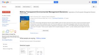 
                            13. Making Transparent Environmental Management Decisions: ... - Google Books Result