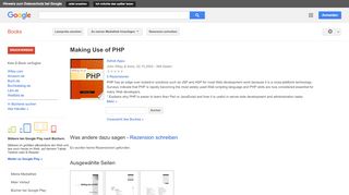 
                            11. Making Use of PHP - Google Books-Ergebnisseite