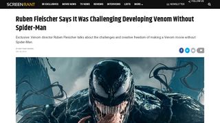 
                            9. Making Venom Without Spider-Man Was Very Challenging | ScreenRant