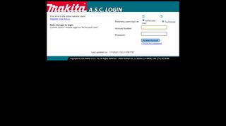 
                            9. Makita Online Service Access - Login