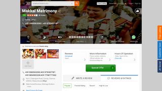 
                            4. Makkal Matrimony, Guindy - Matrimonial Bureaus in Chennai - Justdial