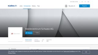 
                            12. Maklerzentrum Schweiz AG - 4 job offers on jobs.ch