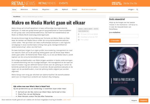 
                            11. ​Makro en Media Markt gaan uit elkaar - RetailNews.nl