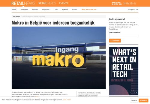 
                            10. ​Makro in België voor iedereen toegankelijk - RetailNews.nl