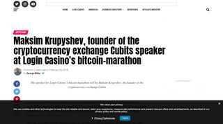 
                            13. Maksim Krupyshev, founder of the cryptocurrency exchange Cubits ...