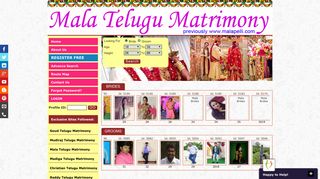 
                            10. Mala Matrimony Telugu | Mala Brides Grooms | Marriage Bureau