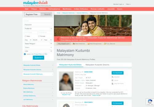 
                            7. Malayalam Kudumbi Matrimonials - No 1 Site for Malayalam Kudumbi ...