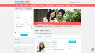 
                            3. Malayaleeshaadi.com - Nair Matrimony & Matrimonial Site