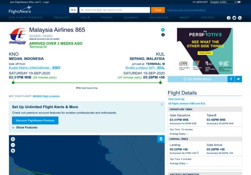 
                            8. Malaysia Airlines (MH) #865 FlightAware