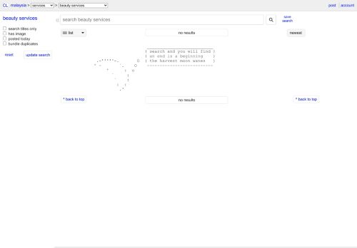 
                            2. malaysia beauty services - craigslist