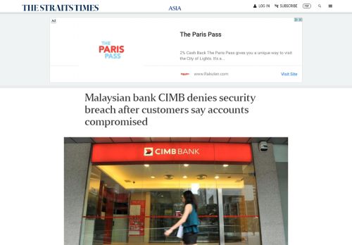 
                            11. Malaysian bank CIMB denies security breach after customers say ...