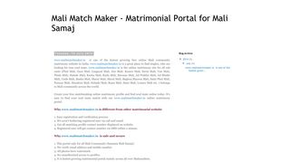 
                            6. Mali Match Maker - Matrimonial Portal for Mali Samaj