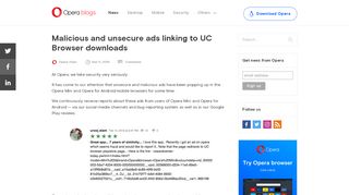 
                            11. Malicious and unsecure ads linking to UC Browser ...