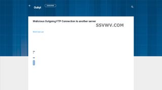 
                            10. Malicious Outgoing FTP Connection to another server - Oukyi