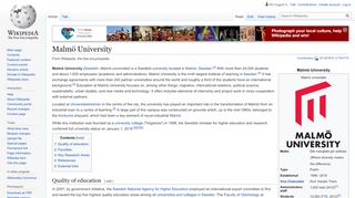 
                            11. Malmö University - Wikipedia