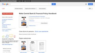 
                            12. Malta Central Bank & Financial Policy Handbook - Risultati da Google Libri