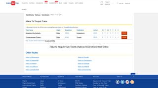 
                            10. Malur to Tirupati Train Tickets, Book Trains, Check Online Reservation ...