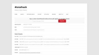 
                            8. Malware Analysis Database - Analysis | #totalhash - Team Cymru