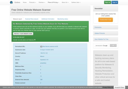 
                            7. Malware clean-up and hacking recovery plans. An all-in-one ... - Quttera