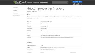 
                            10. Malware scan of descompresor vip final.exe (Sverdos Login VIP ...