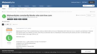 
                            13. Malwarebytes constantly blocks site coin-hive.com - Resolved ...