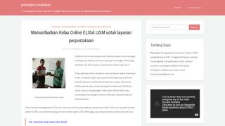 
                            10. Mamanfaatkan Kelas Online ELISA UGM untuk layanan perpustakaan