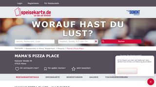 
                            5. Mama's Pizza Place in Kleve – speisekarte.de