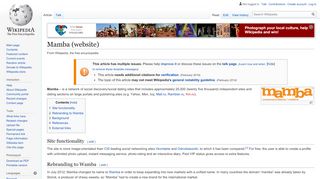 
                            3. Mamba (website) - Wikipedia