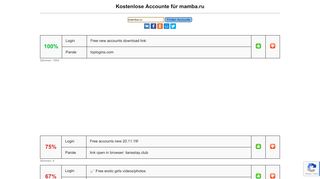 
                            6. mamba.ru - kostenlose Accounte, Parolen und Logine