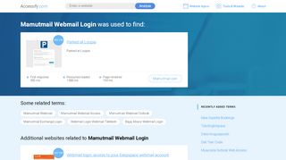 
                            7. Mamutmail Webmail Login at top.accessify.com