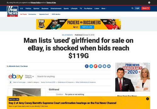 
                            8. Man lists 'used' girlfriend for sale on eBay, is shocked when bids reach ...