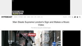 
                            13. Man Steals Supreme London's Sign, Makes Video | HYPEBEAST