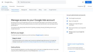
                            7. Manage access to your Google Ads account - Previous - Google Ads ...