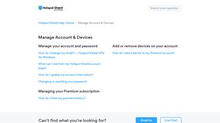 
                            2. Manage Account & Devices – Hotspot Shield Help Center