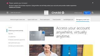 
                            8. Manage Account | World of Hyatt & Hyatt Credit Card | Chase.com