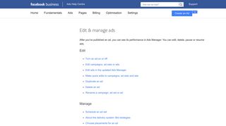 
                            4. Manage ads in Ads Manager | Facebook Ads Help Centre