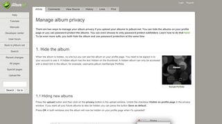 
                            6. Manage album privacy - jAlbum Wiki