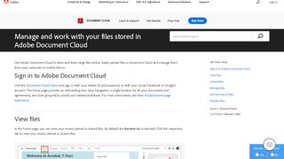 
                            5. Manage and work with your files stored in Adobe Document Cloud