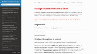 
                            7. Manage authentification with LDAP - OCS Inventory Documentation