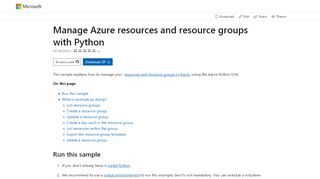 
                            6. Manage Azure resources and resource groups with Python | Microsoft ...