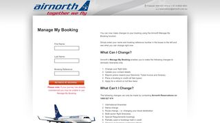
                            5. Manage Booking - Airnorth