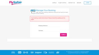 
                            6. Manage Booking - FlySafair