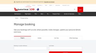 
                            3. Manage booking | Qantas AU