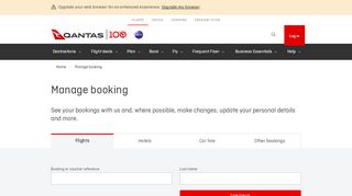 
                            1. Manage booking | Qantas NZ