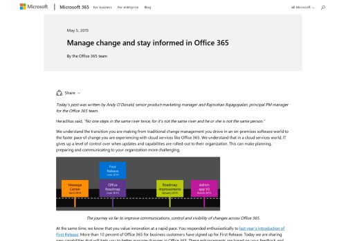 
                            7. Manage change and stay informed in Office 365 - Microsoft 365 Blog