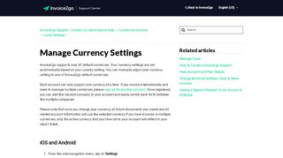 
                            12. Manage Currency Settings – Invoice2go Support - Contact us, we're ...