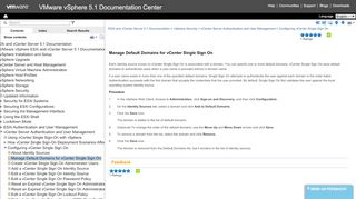 
                            3. Manage Default Domains for vCenter Single Sign On