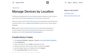 
                            2. Manage Devices by Location | Square Support Center - US