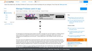 
                            10. Manage Firebase users in app - Stack Overflow